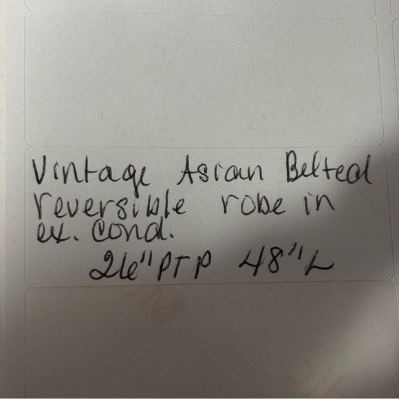 Asian Vintage Silk feel Reversible embroidered Dragon Robe one size - Picture 16 of 16